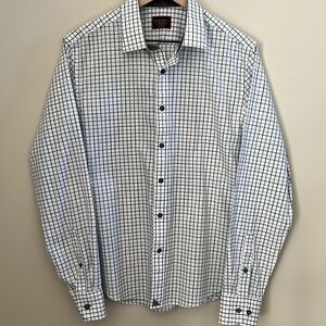 UNTUCKit Men’s Gray Plaid Wrinkle Free Shirt size medium